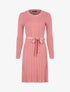 Robe pull en maille coupe patineuse - rose - 3