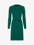 Robe pull en maille coupe patineuse - vert - 1