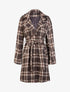 Trench coat à imprimé tartan - taupe - 1