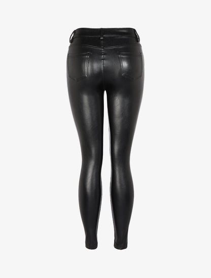 Jean en simili coupe skinny - noir - 2