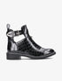 Bottines croco à billes et zip - noir - 1