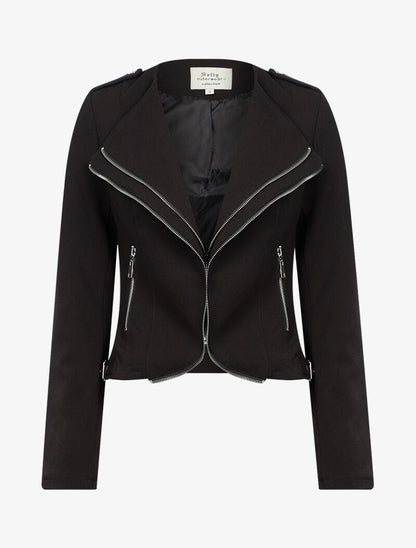 Veste courte à zips - noir - 3