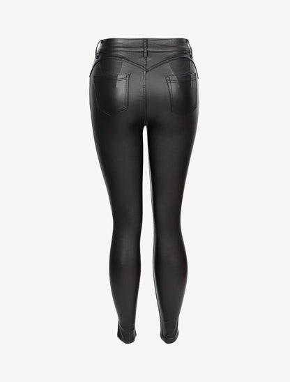 Jean en simili à coutures arrière stylisées - noir - 3