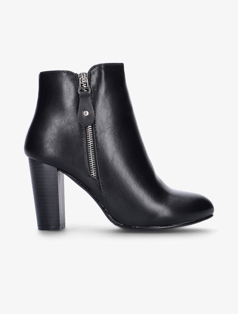 Bottines à quartiers zippés - noir - 2