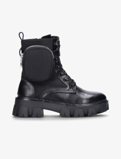 Boots bimatière à pochette - noir - 3