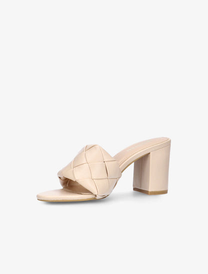 Mules à ganses tressées - beige - 3