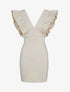 Robe à emmanchures volantées - beige - 1