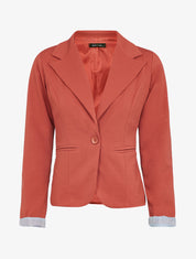 Blazer à détails rayures - brique - 1