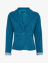 Blazer à détails rayures - bleu pétrole - 1