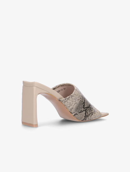 Mules à talon Français stylisé - python - 4