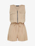 Combishort à zip contrastant - camel - 1