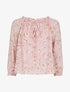 Blouse à col bardot à imprimé floral - rose - 1