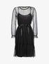 Robe en résille et pois - noir - 1