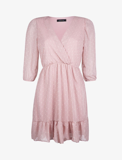 Robe à fines rayures irisées - rose - 2