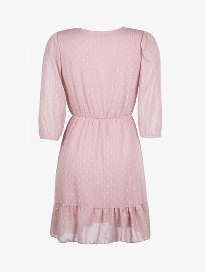 Robe à fines rayures irisées - rose - 3