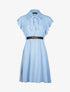 Robe patineuse à mancherons volantés - bleu ciel - 3