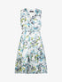 Robe patineuse à imprimé floral - ecru - 1