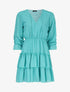 Robe patineuse volantée - turquoise - 3