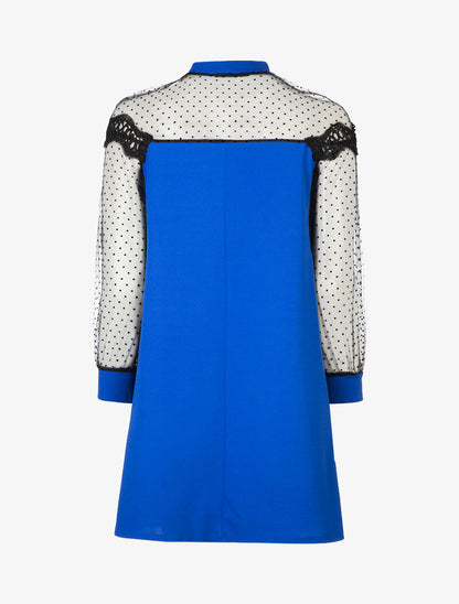 Robe à haut de buste en tulle - bleu roi - 2