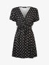 Robe coupe patineuse à pois - noir - 1