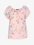 Top fleuri coupe boule - rose - 3