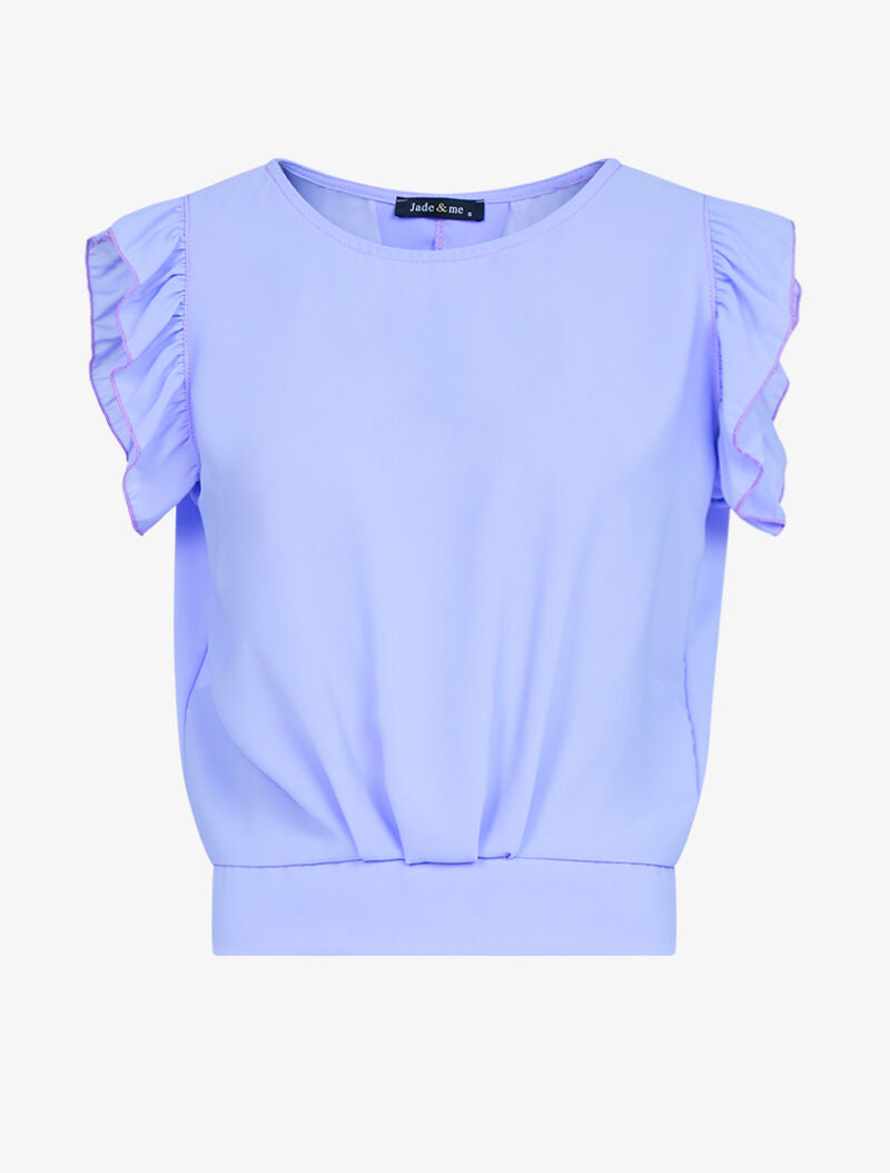Crop top transparent à dos ajouré - lilas - 3