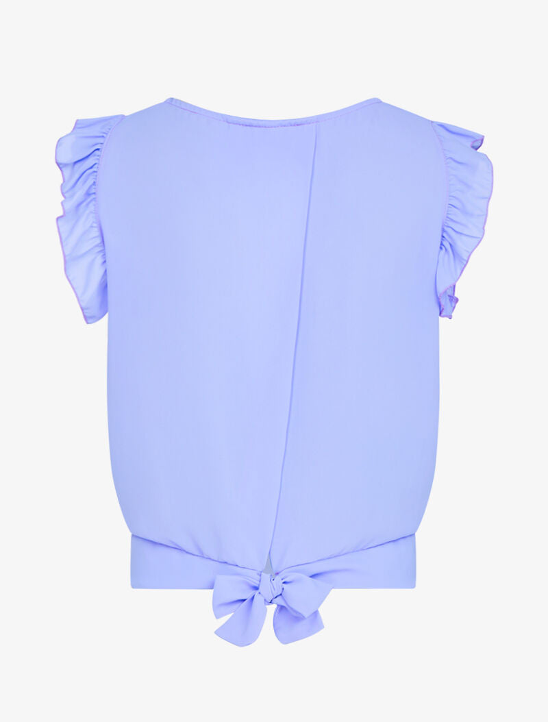 Crop top transparent à dos ajouré - lilas - 2