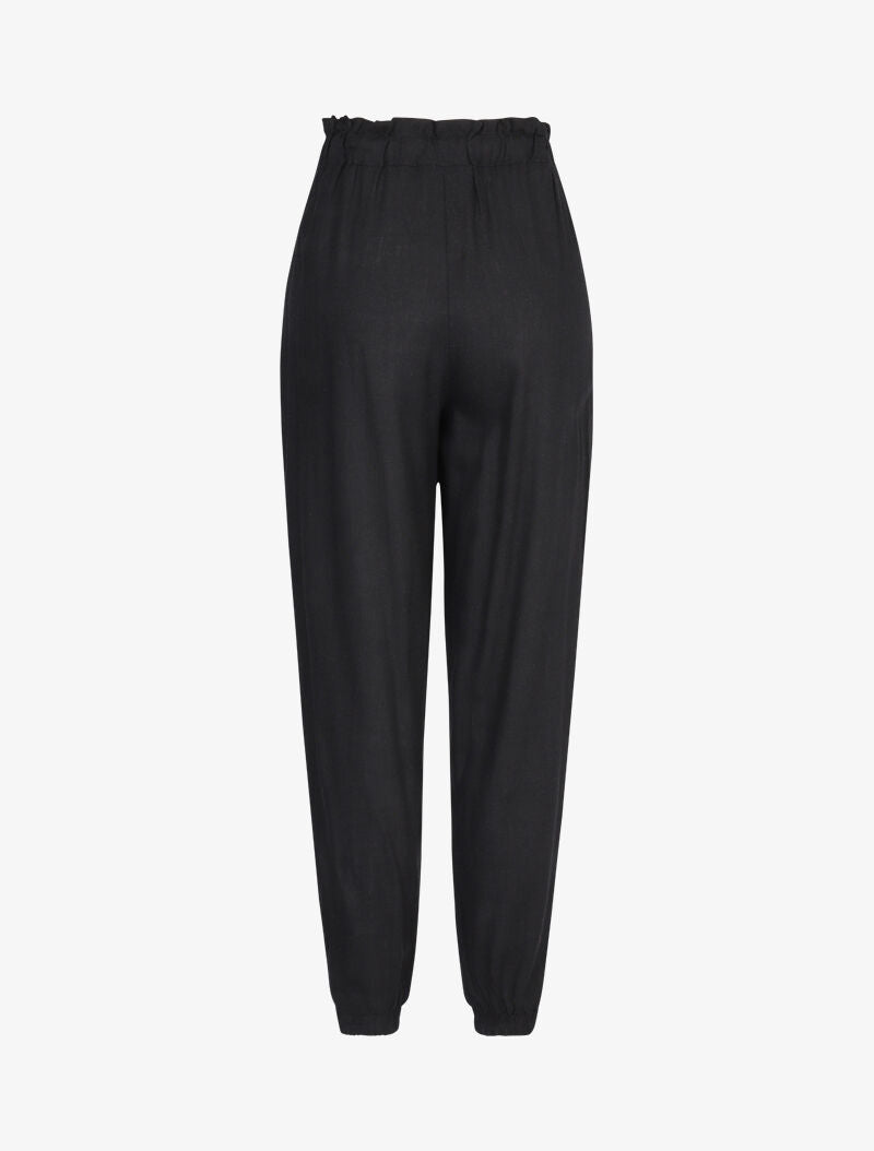 Pantalon en coton style sarouel - noir - 2