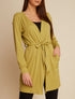 Gilet mi long côtelé - vert anis - 1