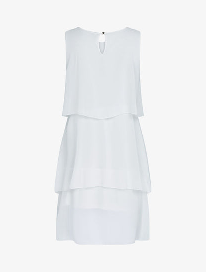 Robe en voile à col bijou - ecru - 2
