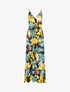 Robe longue fluide à imprimé estivale - noir - 1
