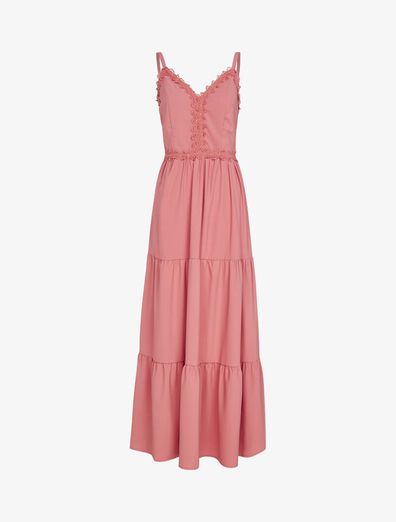 Robe à buste à détails crochet - rose foncé - 1