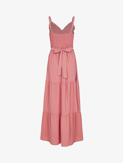 Robe à buste à détails crochet - rose foncé - 2