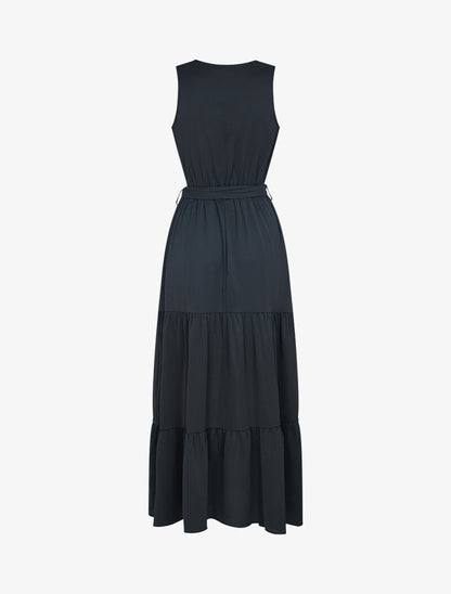 Robe à bandes ajourées en crochet - noir - 2