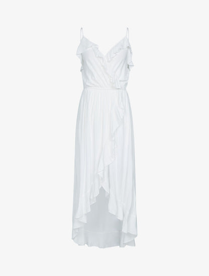 Robe portefeuille à volants - ecru - 1