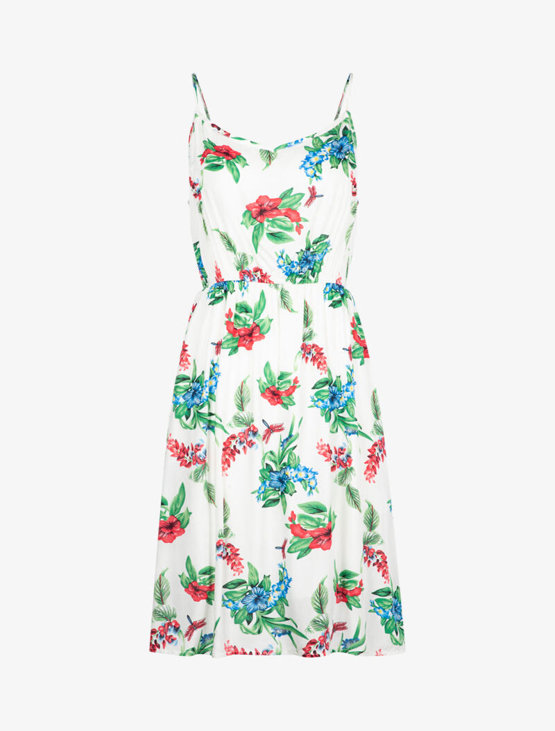 Robe à imprimé printanier - ecru - 2