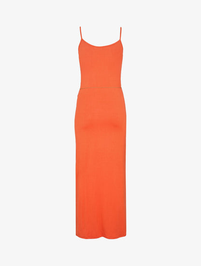 Robe à côtés fendus - orange - 2
