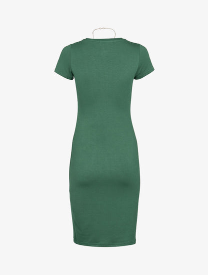 Robe t-shirt ajustée - vert - 2