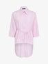 Blouse style chemise à rayures - rose - 1