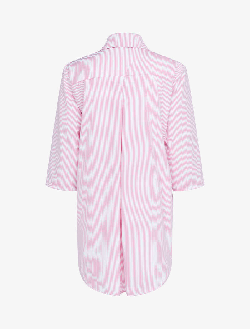 Blouse style chemise à rayures - rose - 2