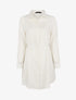 Robe chemise en toile - blanc - 1