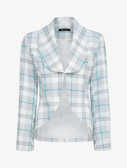 Blazer ouvert à pans asymétriques - blanc - 1