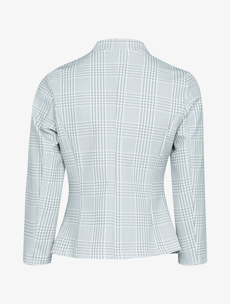 Blazer imprimé à col carré - gris clair - 2