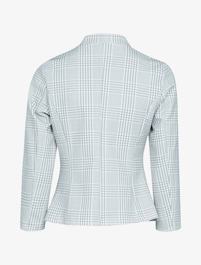 Blazer imprimé à col carré - gris clair - 2