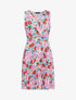 Robe imprimée et gaufrée - rose - 1