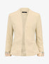 Blazer à revers imprimé tartan - beige - 1