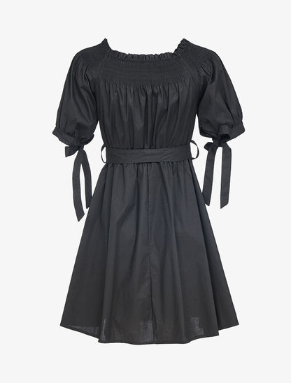 Robe patineuse à col bardot - noir - 2