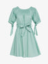 Robe patineuse à col bardot - vert d&