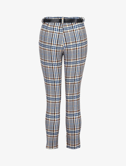 Pantalon imprimé coupe carotte - bleu - 4