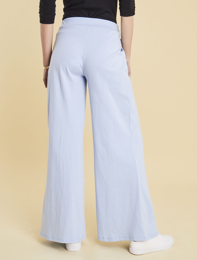 Pantalon ample en coton - bleu ciel - 2
